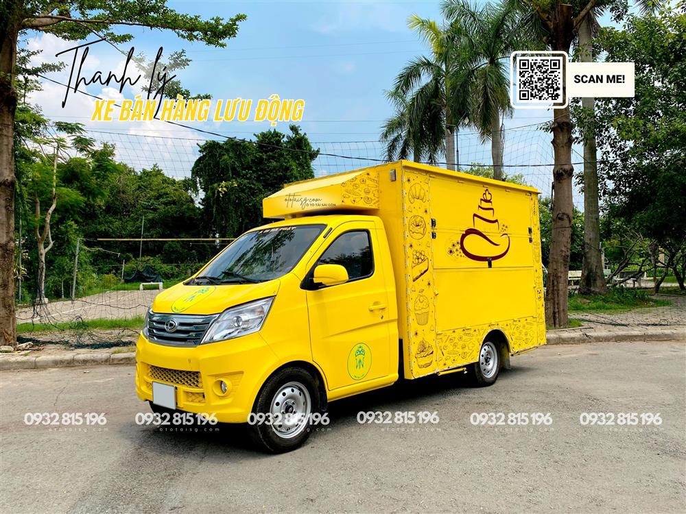Thanh lý xe tải bán hàng lưu động Teraco Tera 100 màu vàng giá rẻ